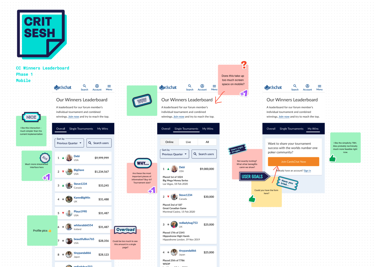 Crit Session in Figjam